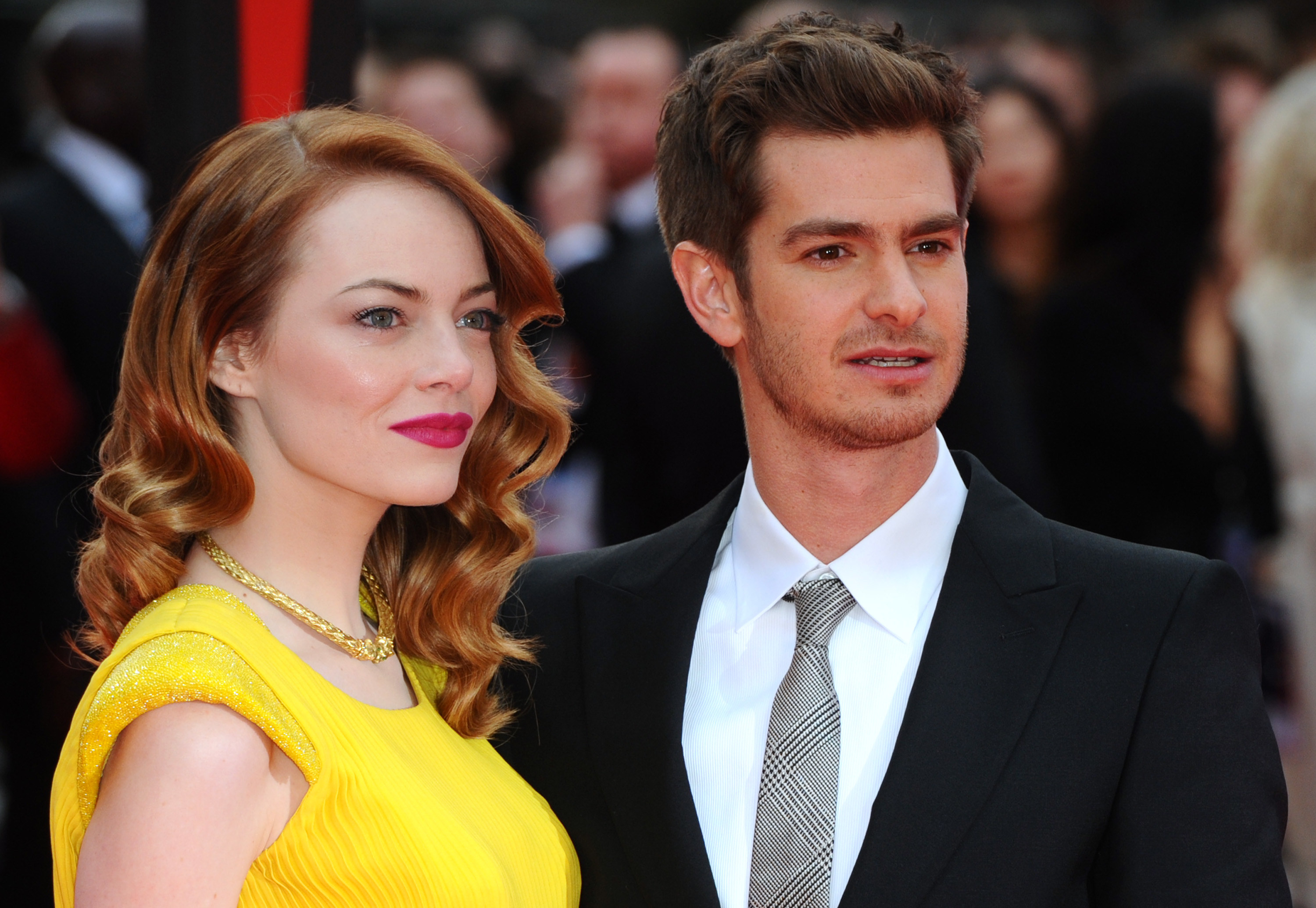 Close-up of Emma Stone and Andrew
