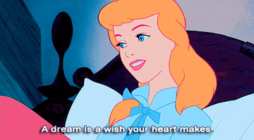gif of animated cinderella singing a dream is a wish your heart makes