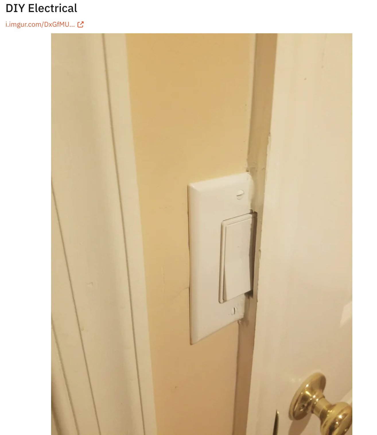 half covered light switch