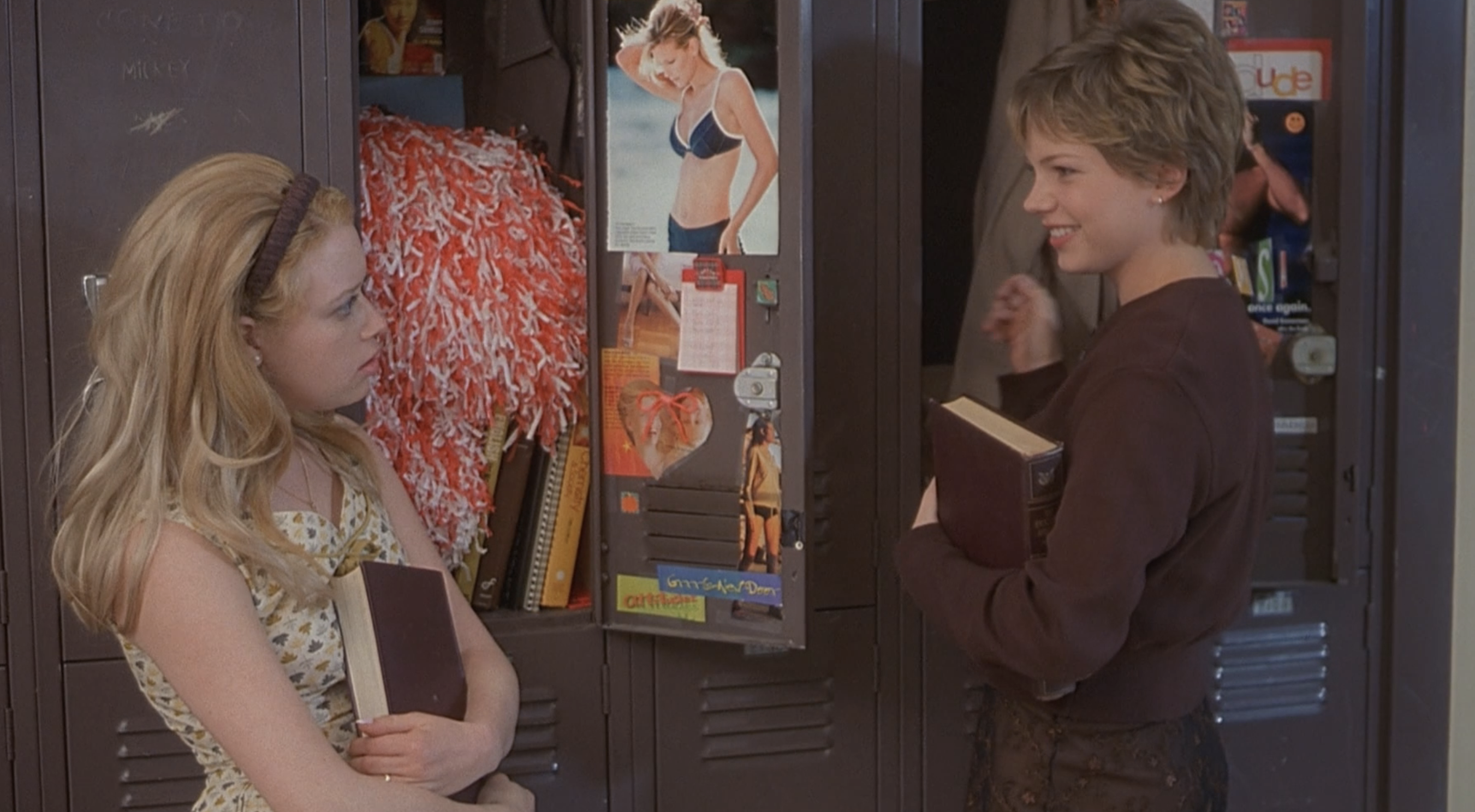 natasha and michelle williams standing at their lockers