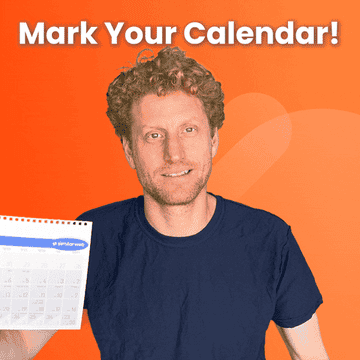 person pointing to a calendar saying mark your calendars