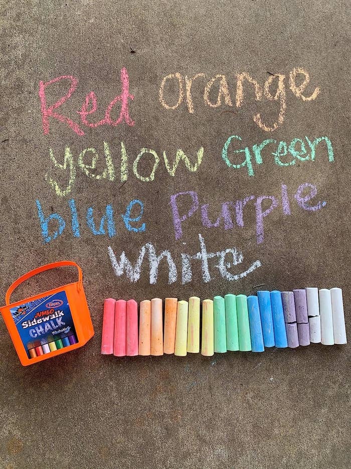 Sidewalk Colored Chalk, 20pc Box 5 Colors Washable Writing Chalks Home  School Teacher Supplies Outdoor Indoor DIY Arts Play on Chalkboard  Playground Kids Ages 4 Up, Pack of 2 & CUSTOM Storage