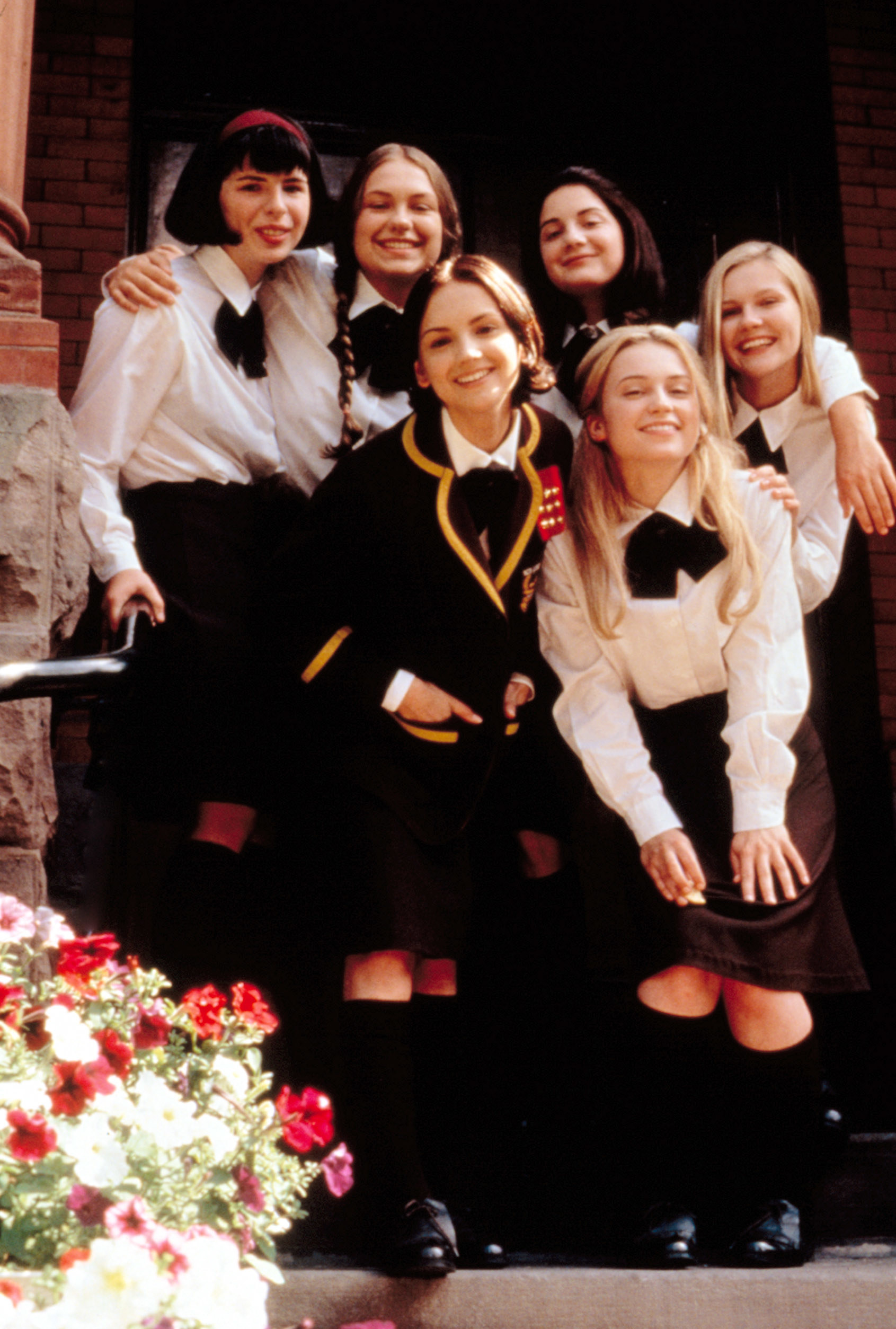 teen girls in their school uniform
