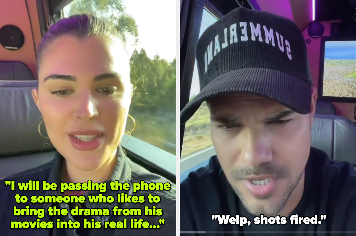 Tay says she will be passing the phone to someone who likes to bring the drama from his movies into his real life and taylor responds shots fired