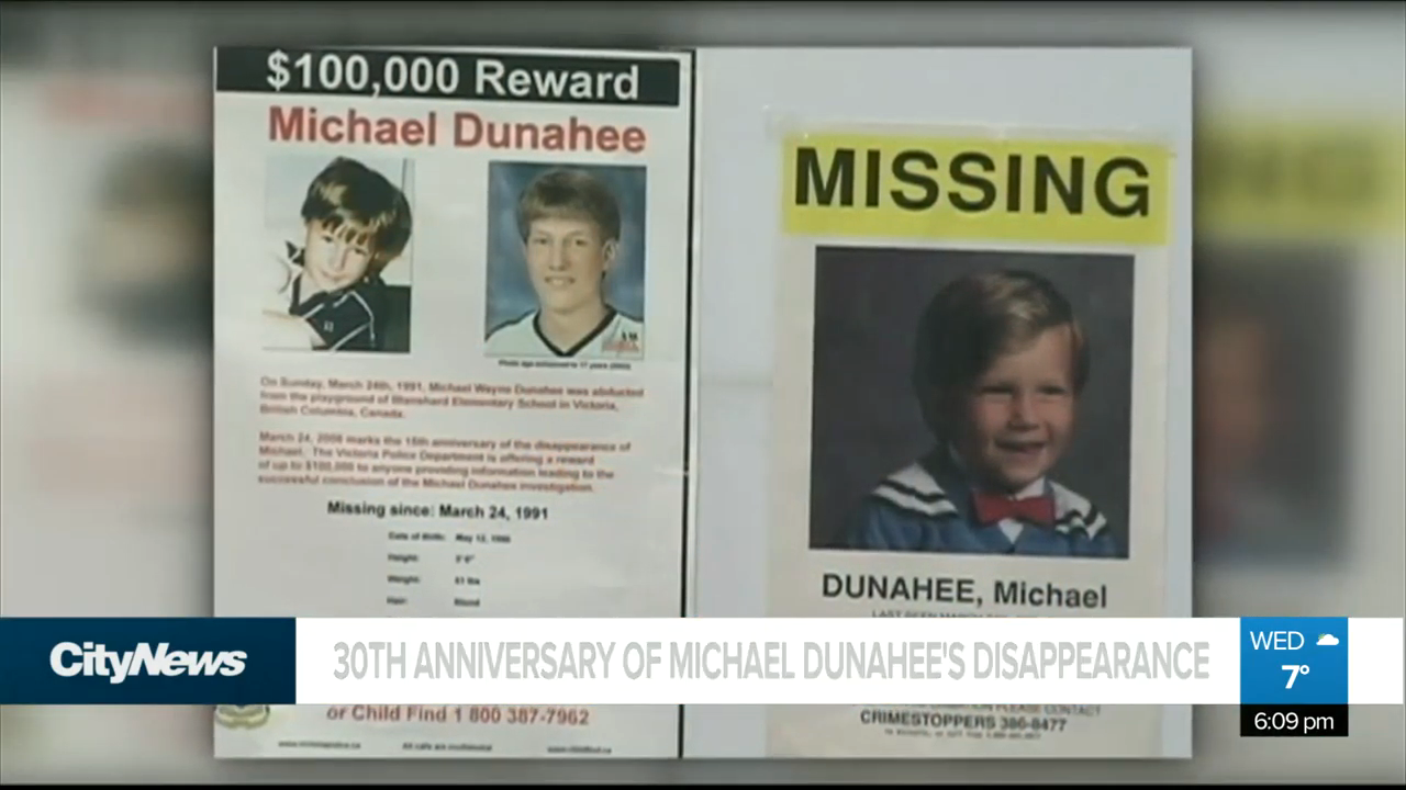 A news report about Michael Dunahee
