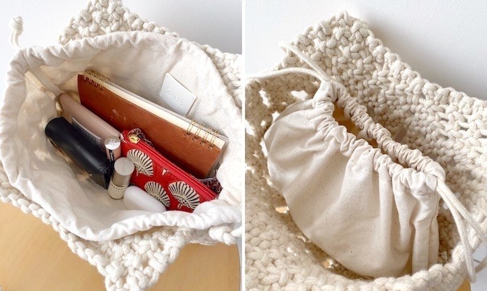 ZARAのおすすめファッションアイテム「マクラメミニトートバッグ」