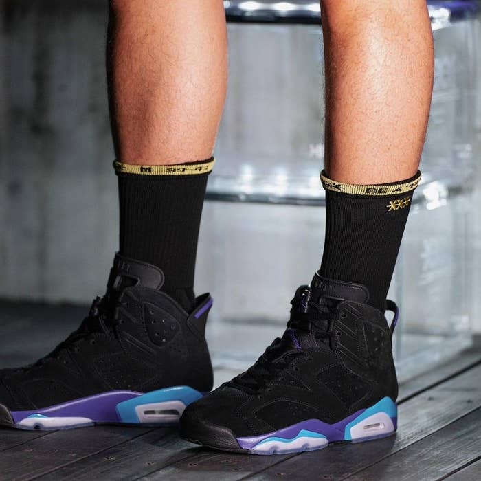 Air Jordan 6 VI Aqua CT8529-004 On-Foot Left