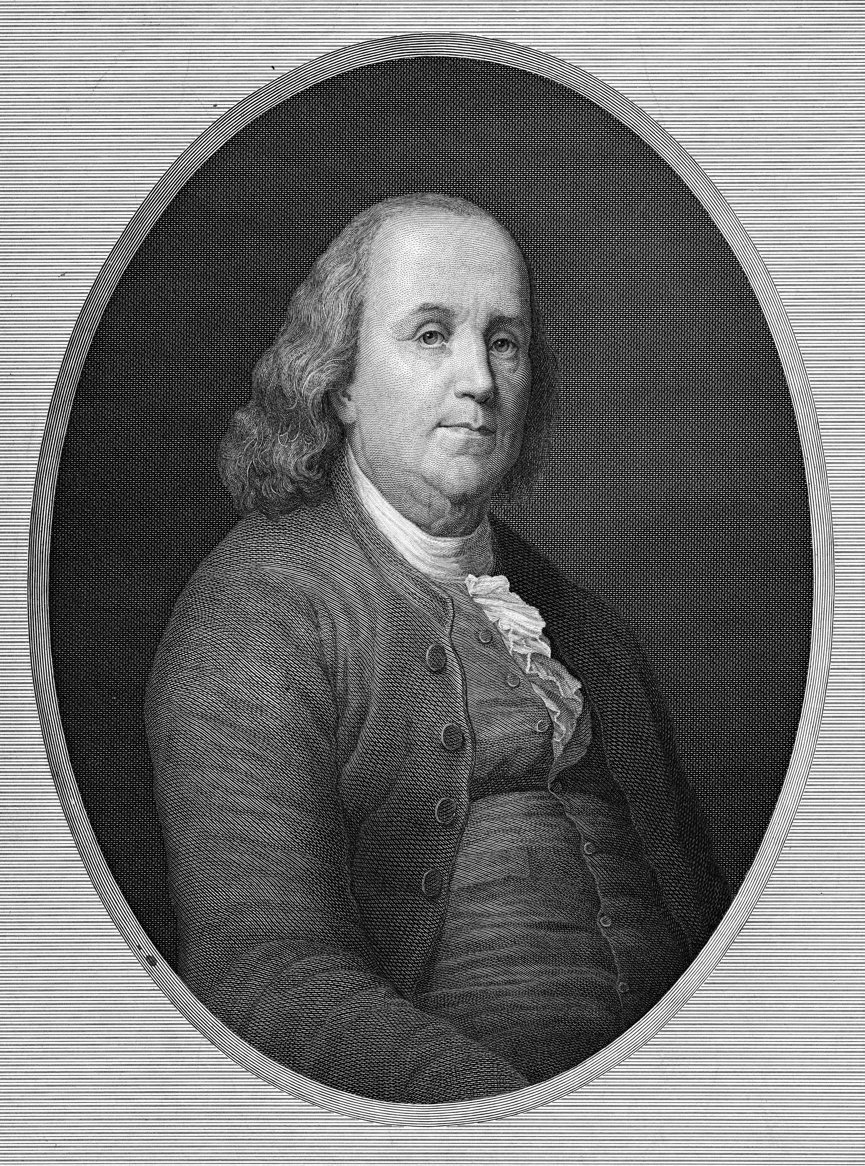 Benjamin Franklin portrait drawing