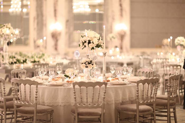 wedding tables set