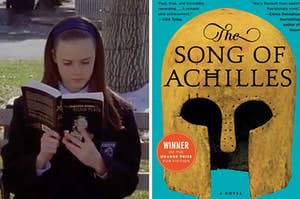 Rory reading and the book "The Song Of Achilles"