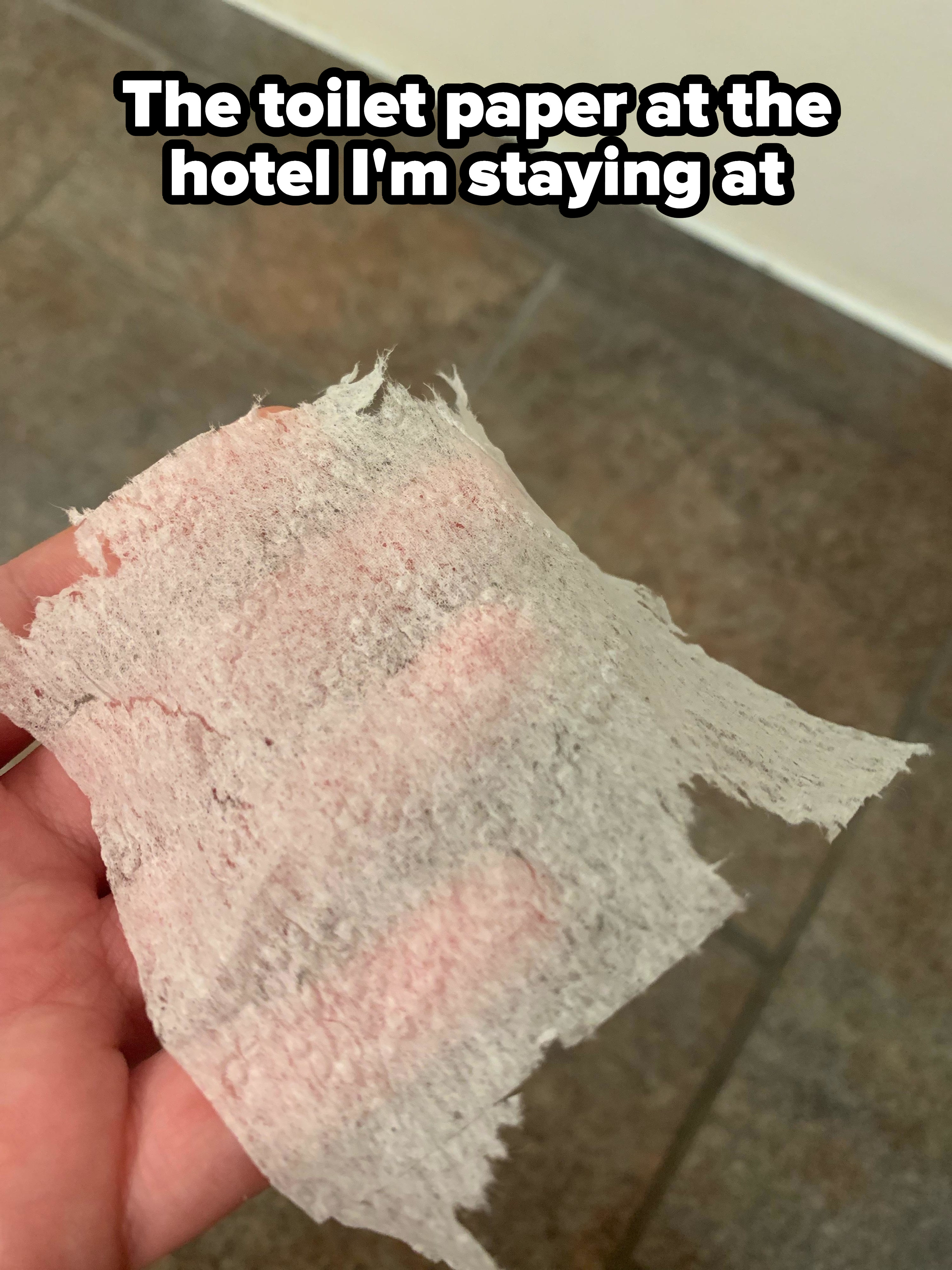 Transparent toilet paper