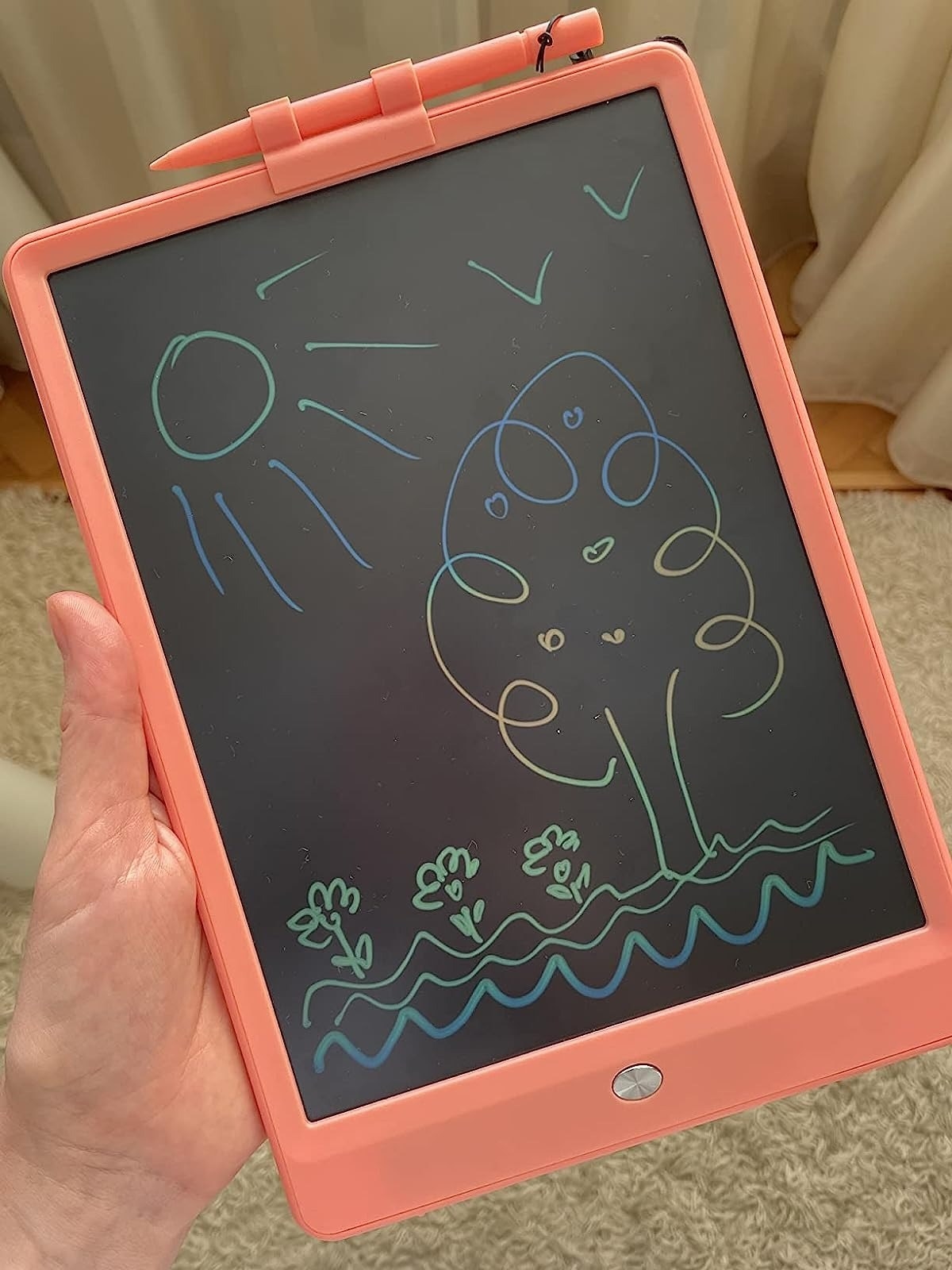 Writing tablet displays a drawing