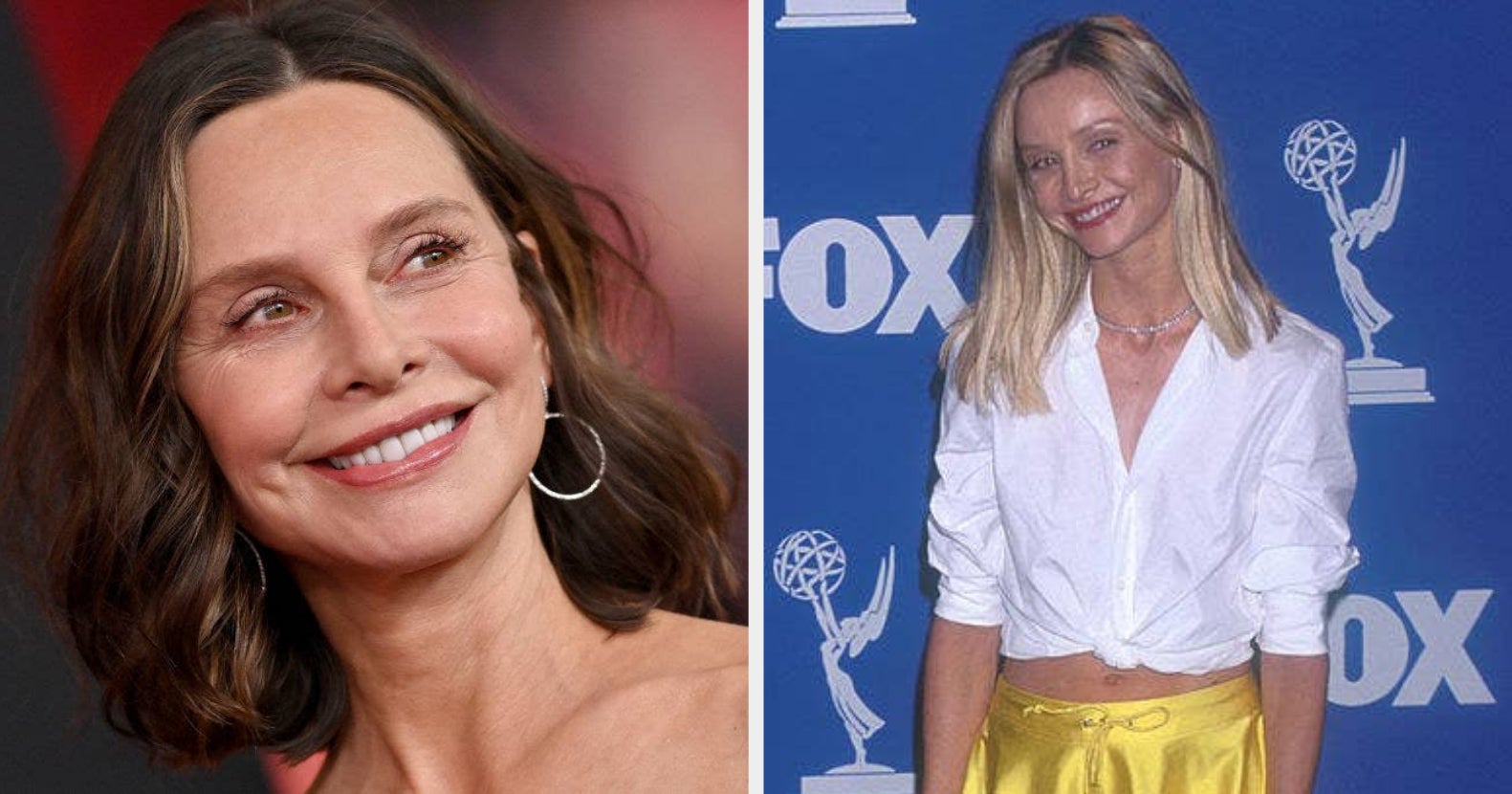 Calista Flockhart Upcycled A Yellow Skirt From The 1999 Emmys