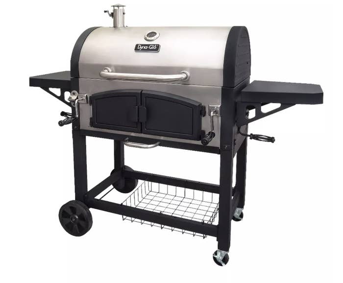 the stainless steel charcoal grill