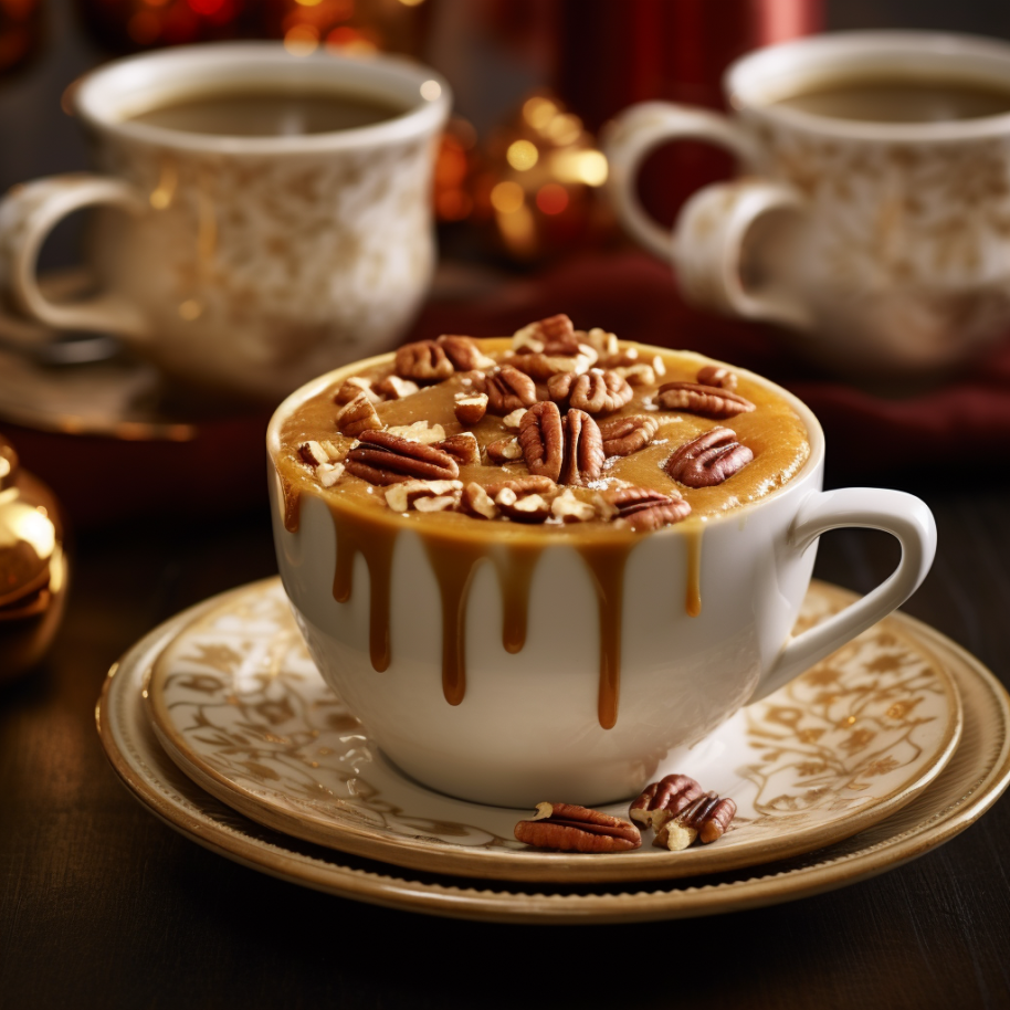 Texas's warm and gooey pecan pie macchiato