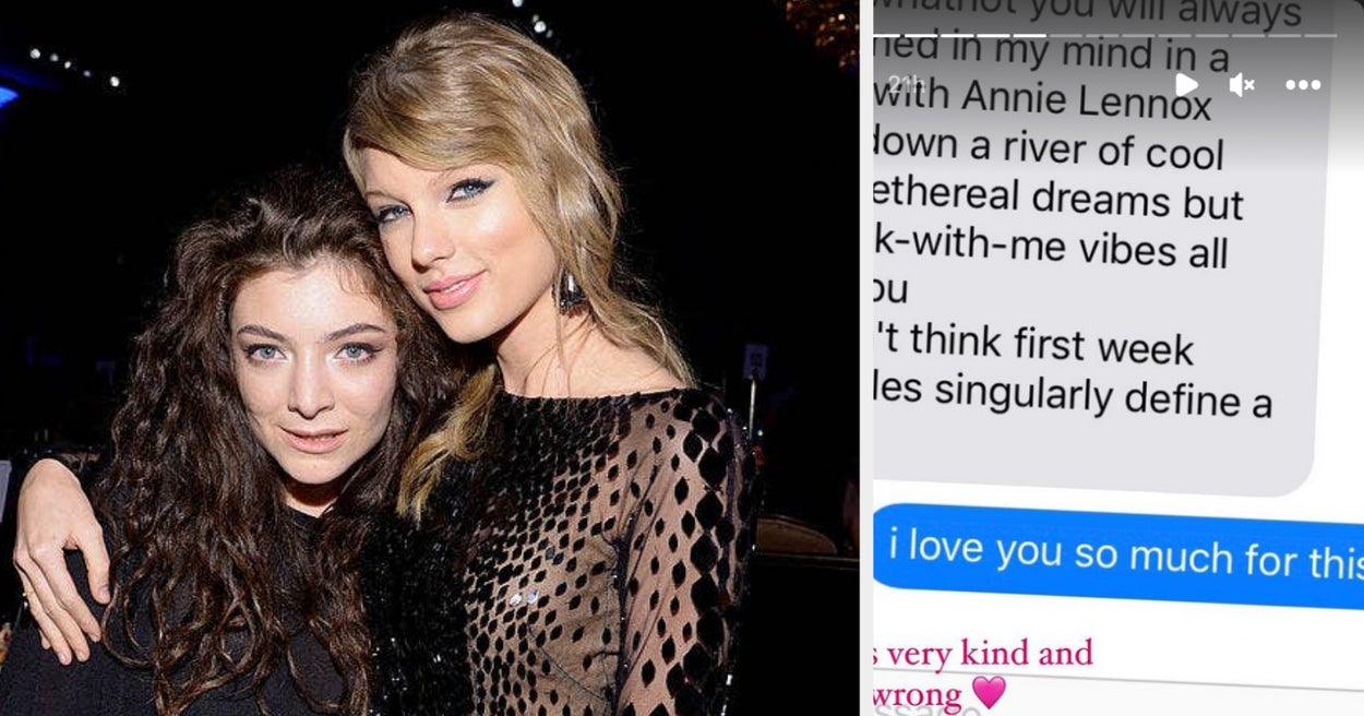 Lorde Shares Supportive Texts She Got From Taylor Swift Lorde Shares Supportive Texts She Got From Taylor Swift