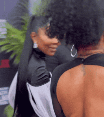 Gabrielle Union and Taraji P. Henson walking down the red carpet together