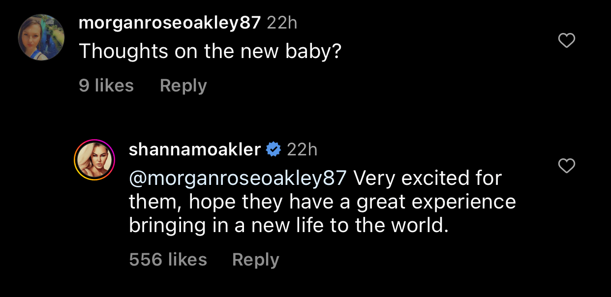 &quot;Very excited for them, hope they have a great experience bringing in a new life to the world&quot;