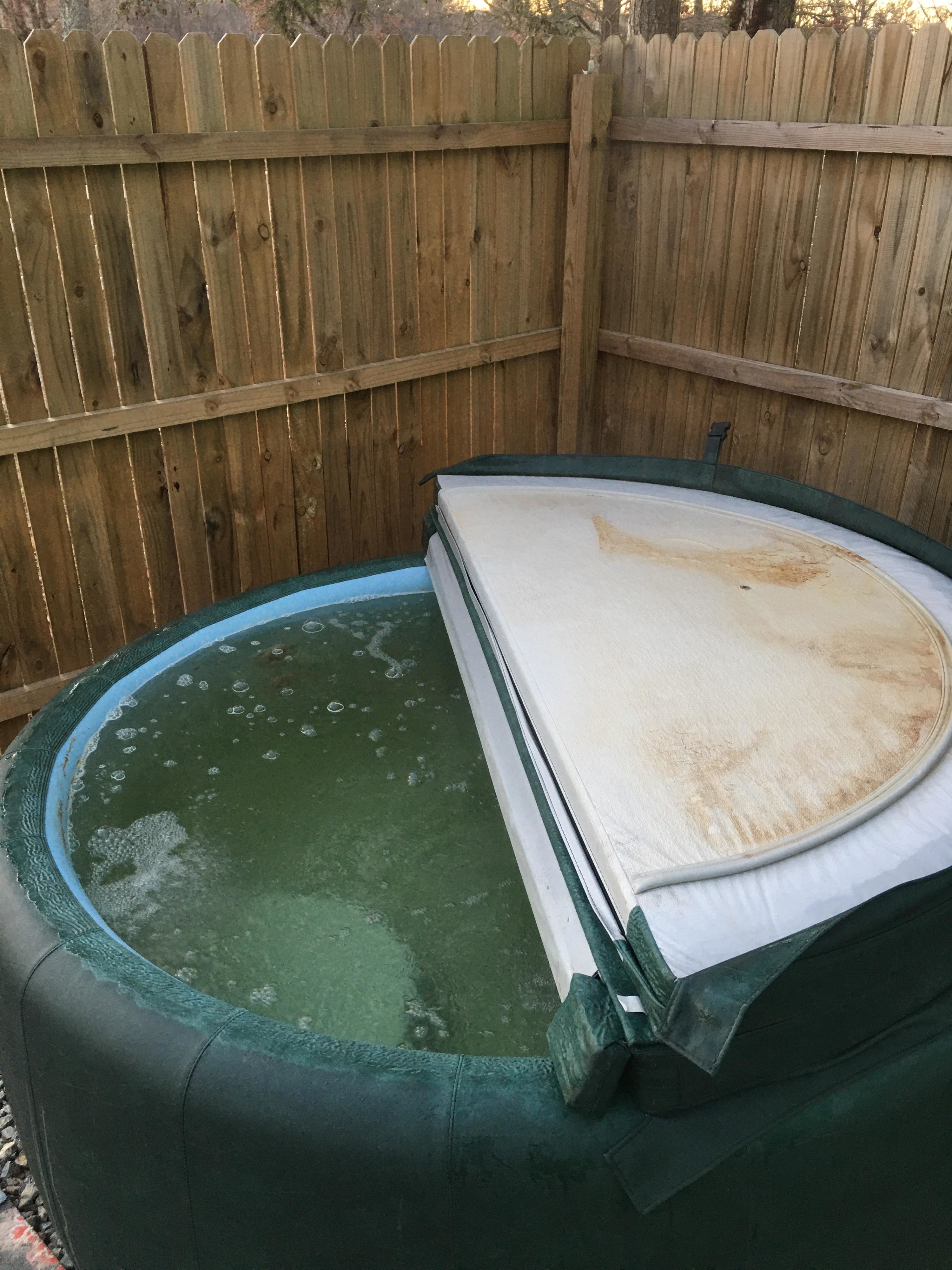 dirty hot tub water