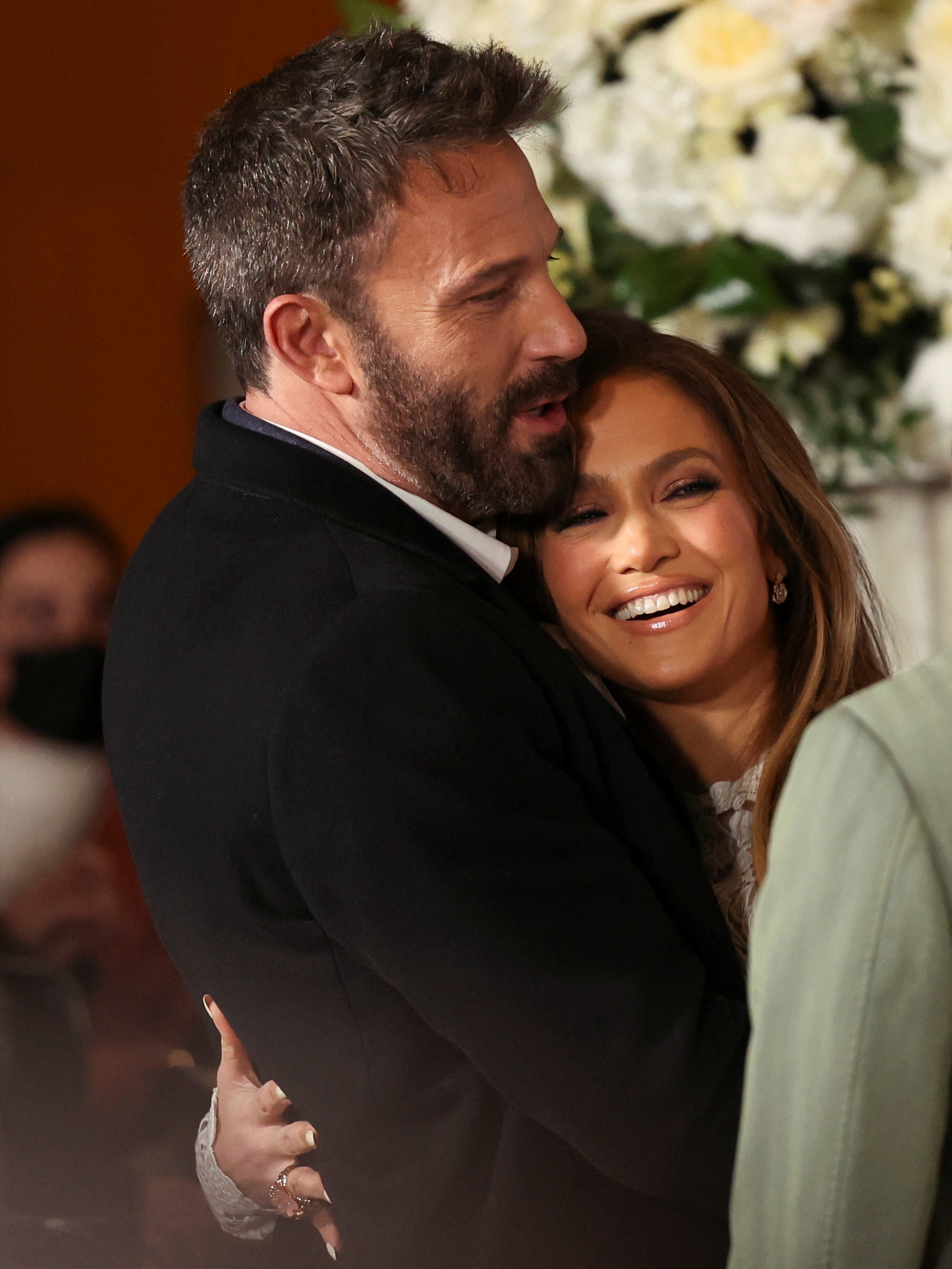 Ben and JLo hugging