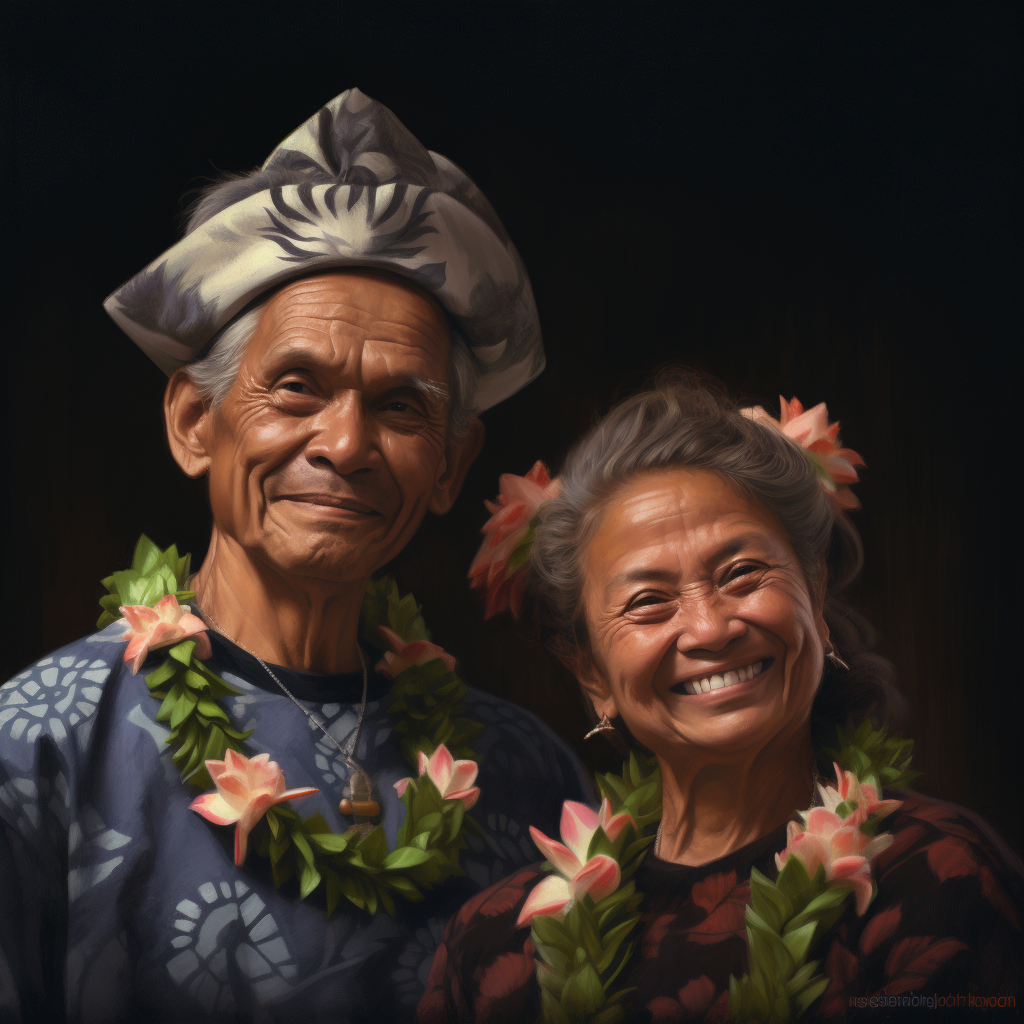 Closeup of a man and woman smiling