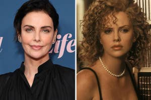charlize theron in real life and in The Devil's Advocate