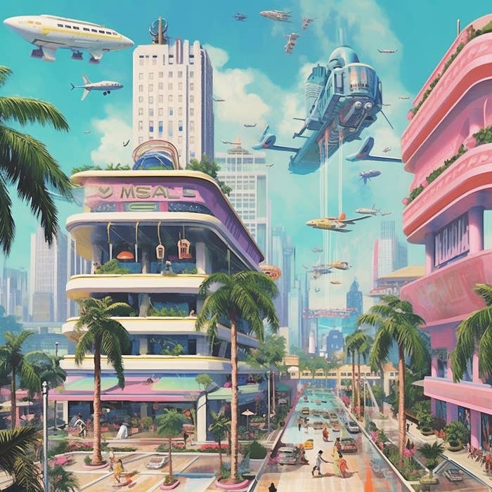 Rendering of Miami in the future