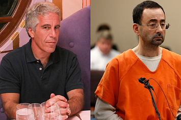 jeffrey epstein and larry nassar are pictured