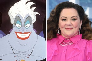ursula in cartoon form and in the live action played by melissa mccarthy