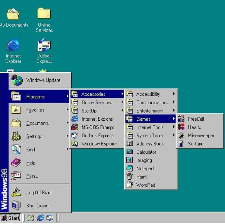 A Windows menu