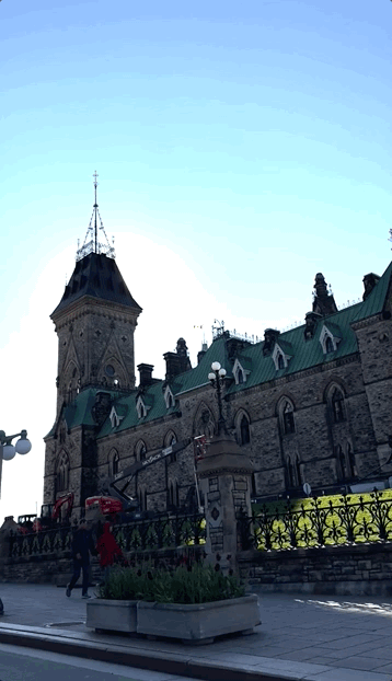 Gif of driving by a Parliament building