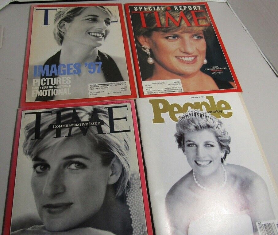 Magazines with Princess Diana on the covers