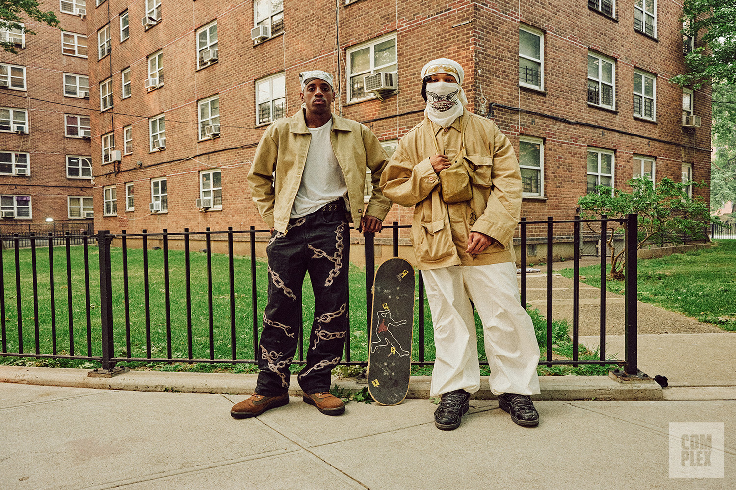 Ron Baker and Vlad Gomez, founders of the Bronx-born skateboard brand Public Housing Skate Team.