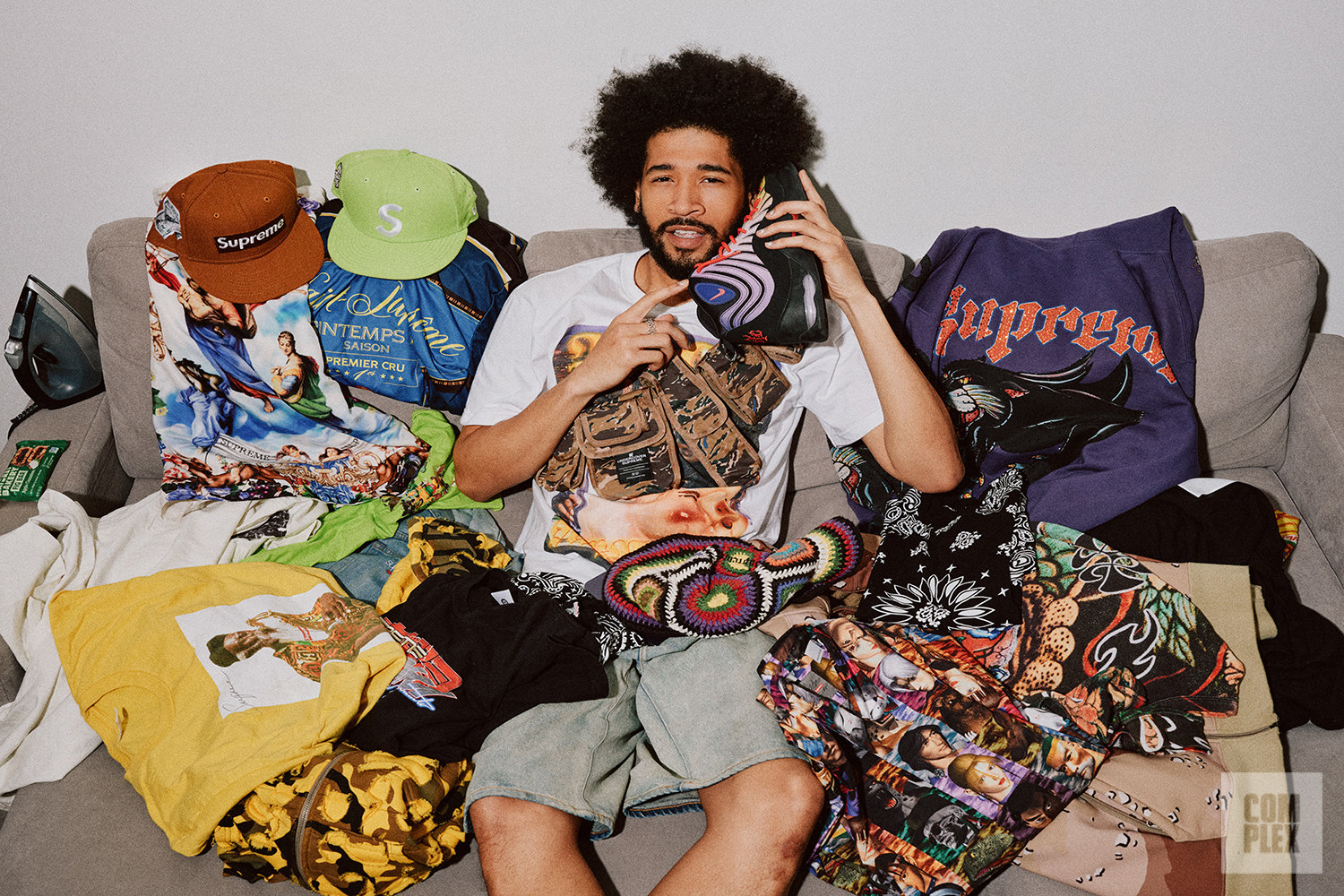 Christopher Chance with his Supreme collection.
