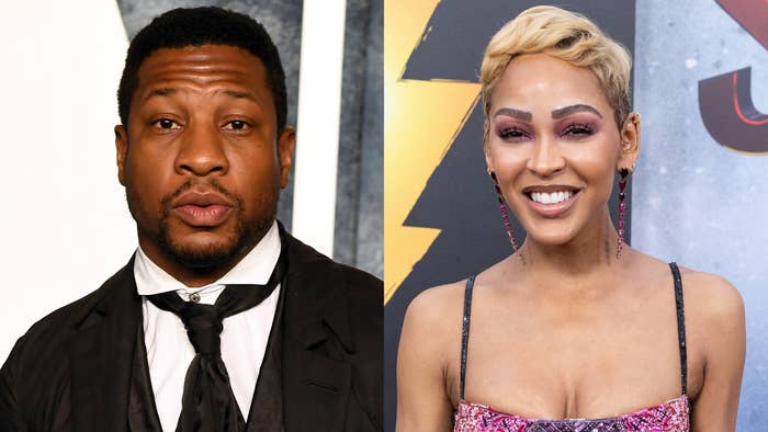 Jonathan Majors Accompanied by Meagan Good at Court Appearance | Complex
