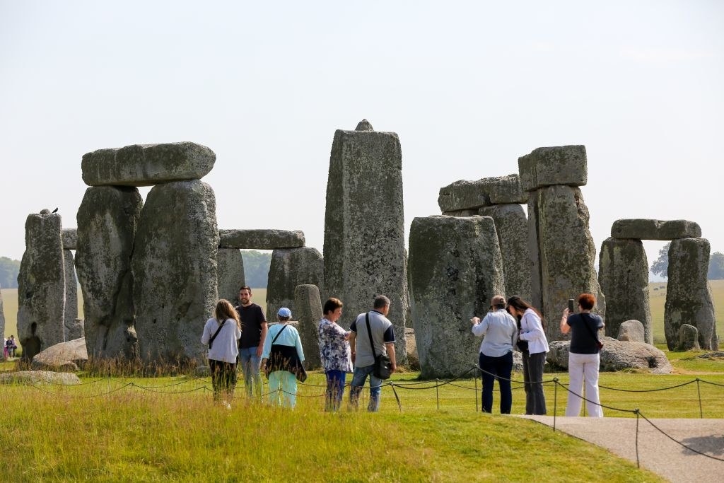 Tourists at Stonehenge, UK