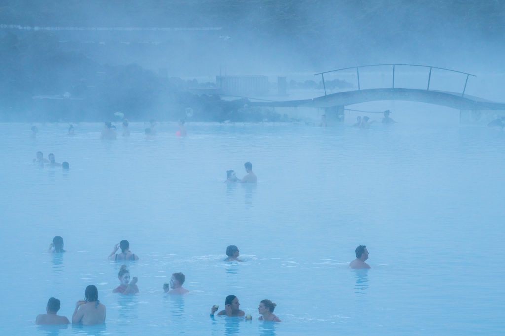 People in the Blue Lagoon, Iceland