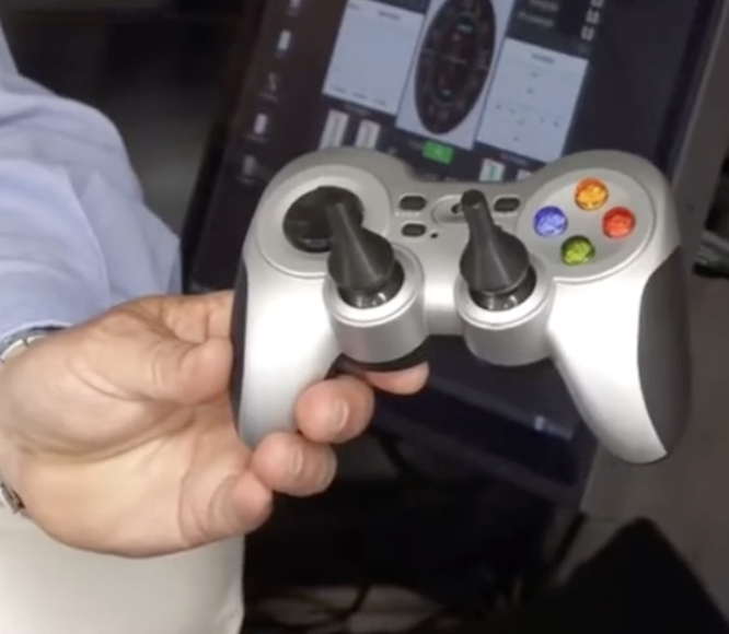 closeup of the gamer controller