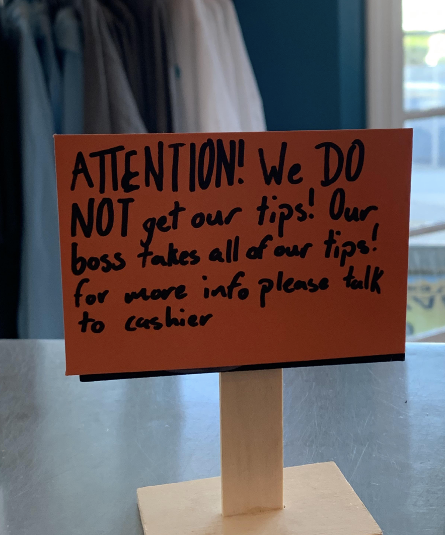 &quot;Our boss takes all of our tips&quot;