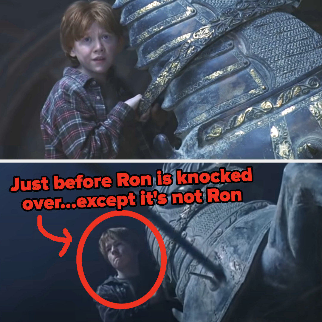 closeup of the stunt double in the scene
