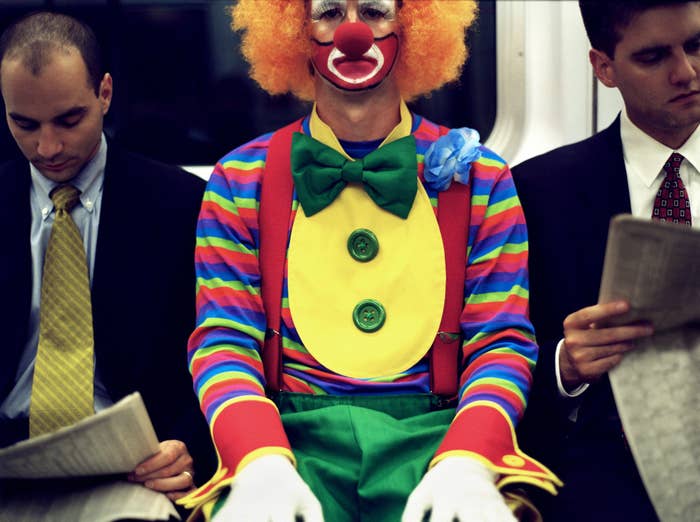Closeup of a clown