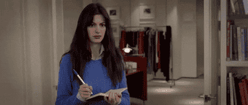 GIF of Andy in &quot;The Devil Wears Prada&quot;