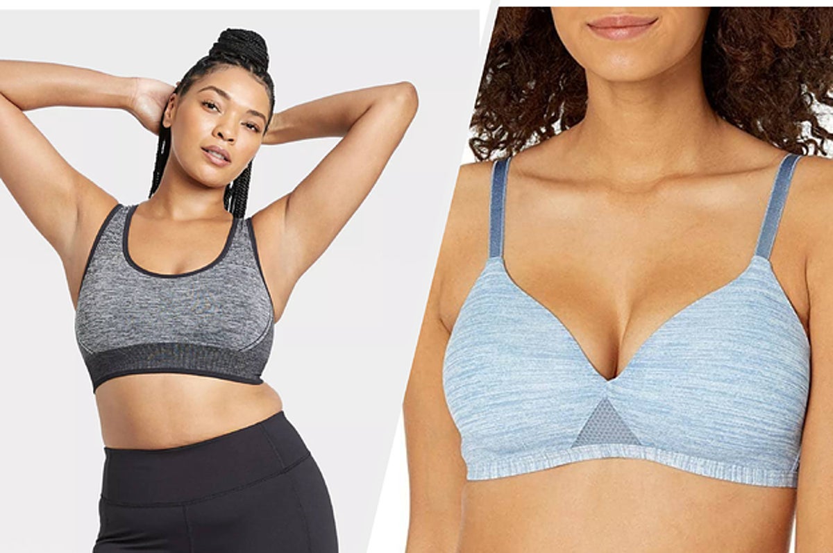 Pretty Comy Seamless Sports Bras 3PACK Wide Shoulder Straps Relaxed  Wireless Bra Tops,Size S-3XL 