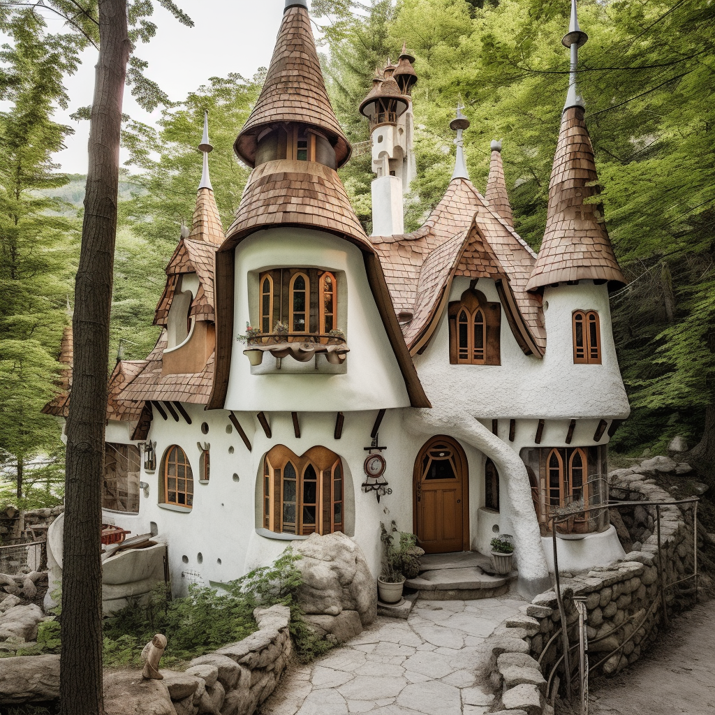 A house inspired by Snow White, rendered from AI