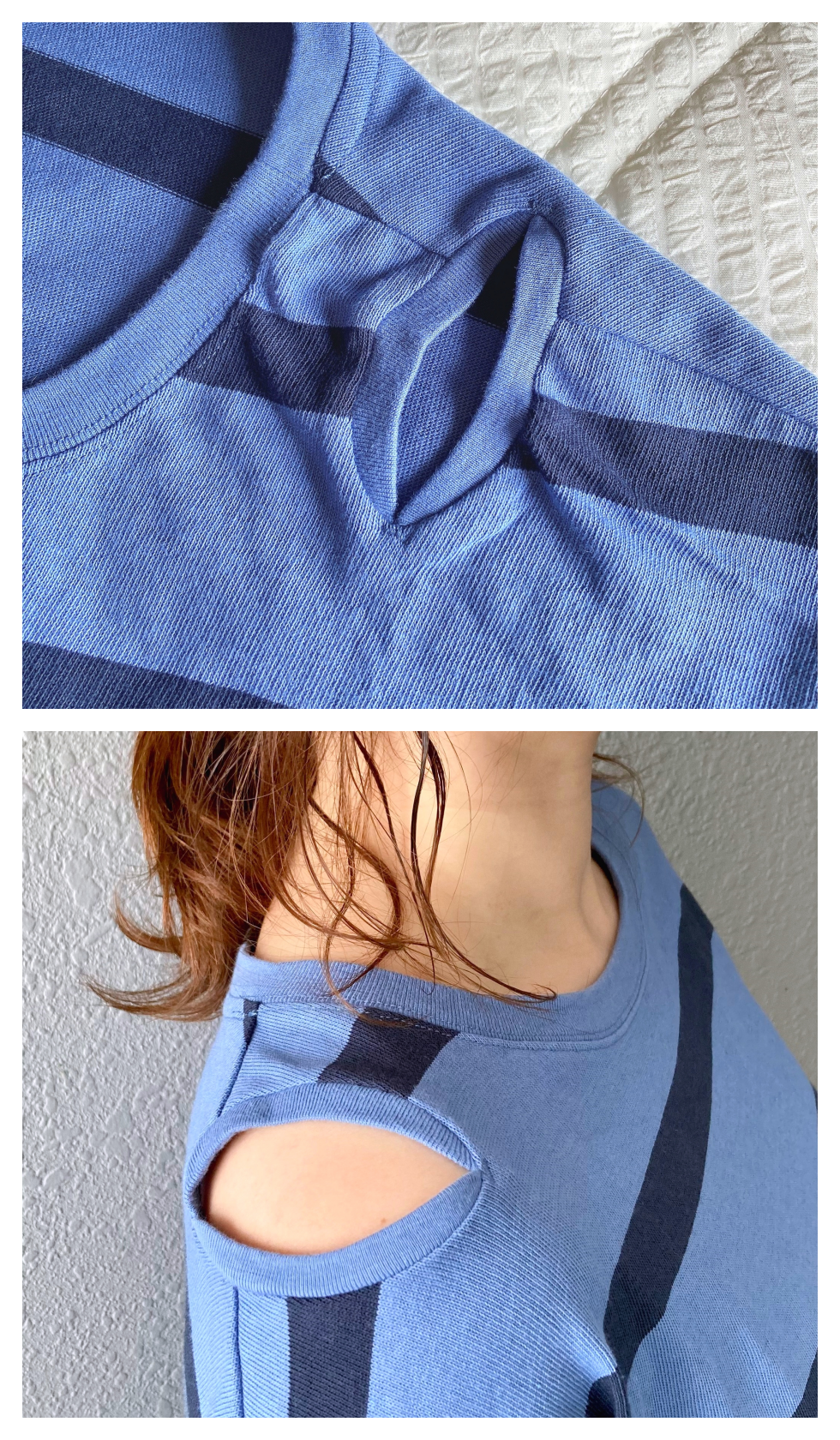 niko and…(ニコアンド)のオススメのトップス「ショルダースリットボーダー半袖プルオーバー」