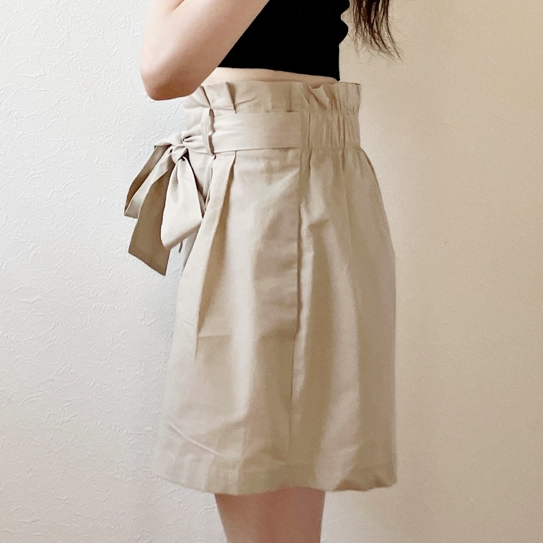 ZARA（ザラ）のおすすめボトムス「ペーパーバッグポプリン バミューダパンツ」