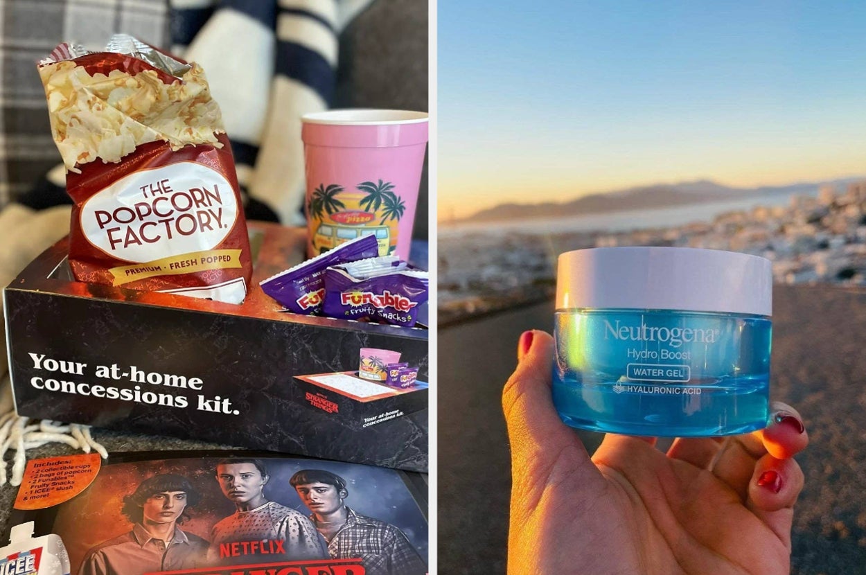 a netflix concession box and a neutrogena moisturizer