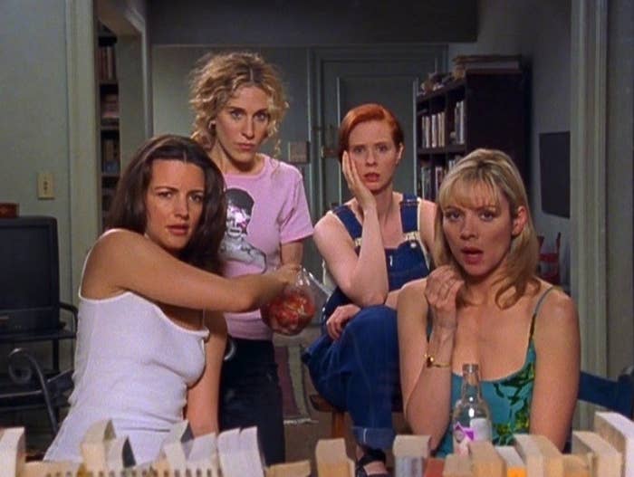 Carrie, Miranda, Charlotte, and Samantha from "Sex and the City"