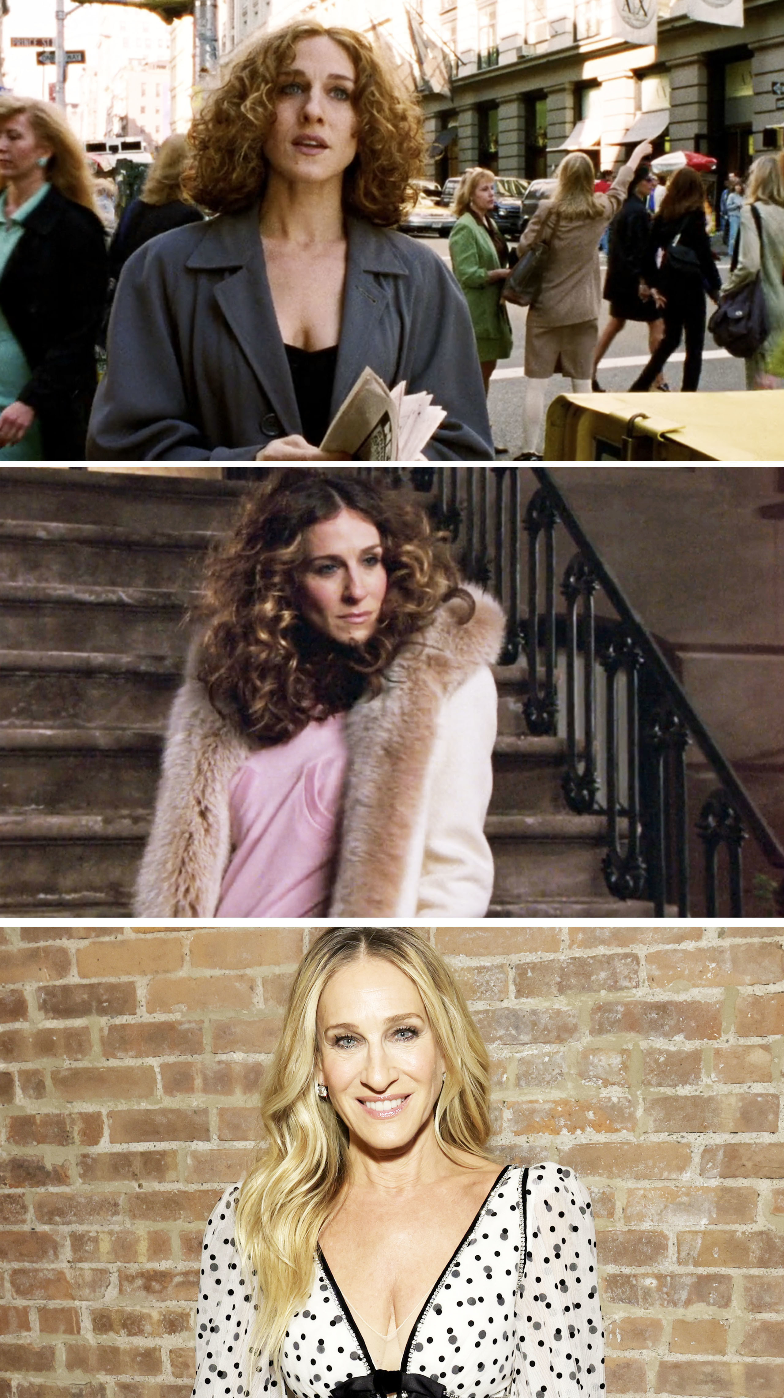 carrie bradshaw during three different seasons