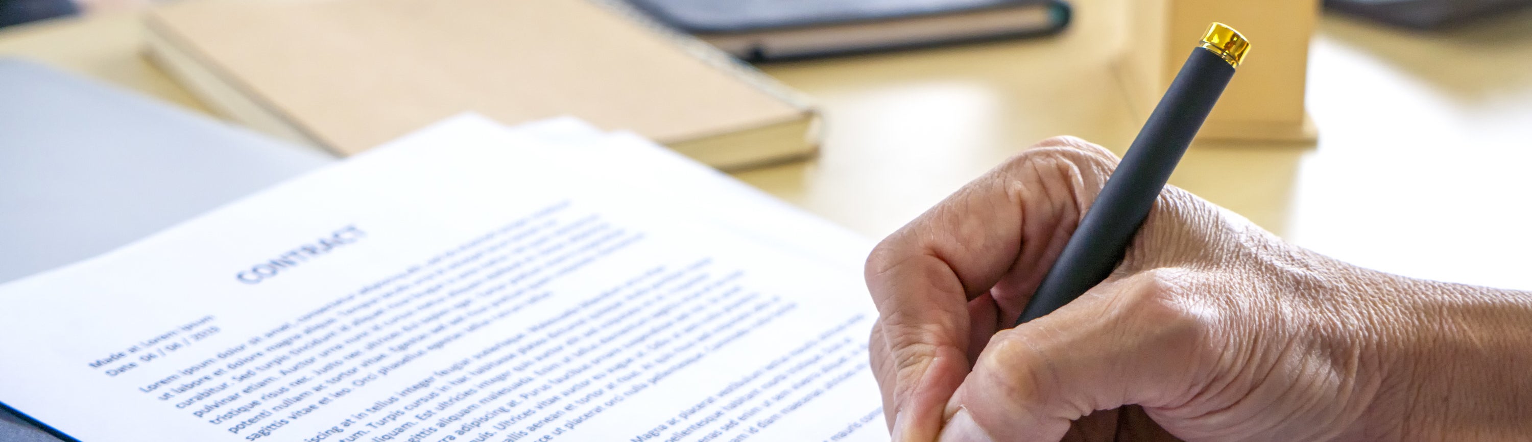 Signing Official Document Or Contract